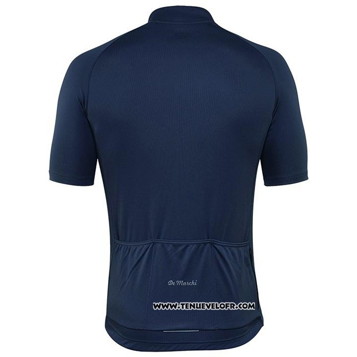 2020 Maillot Cyclisme De Marchi Profond Bleu Manches Courtes et Cuissard